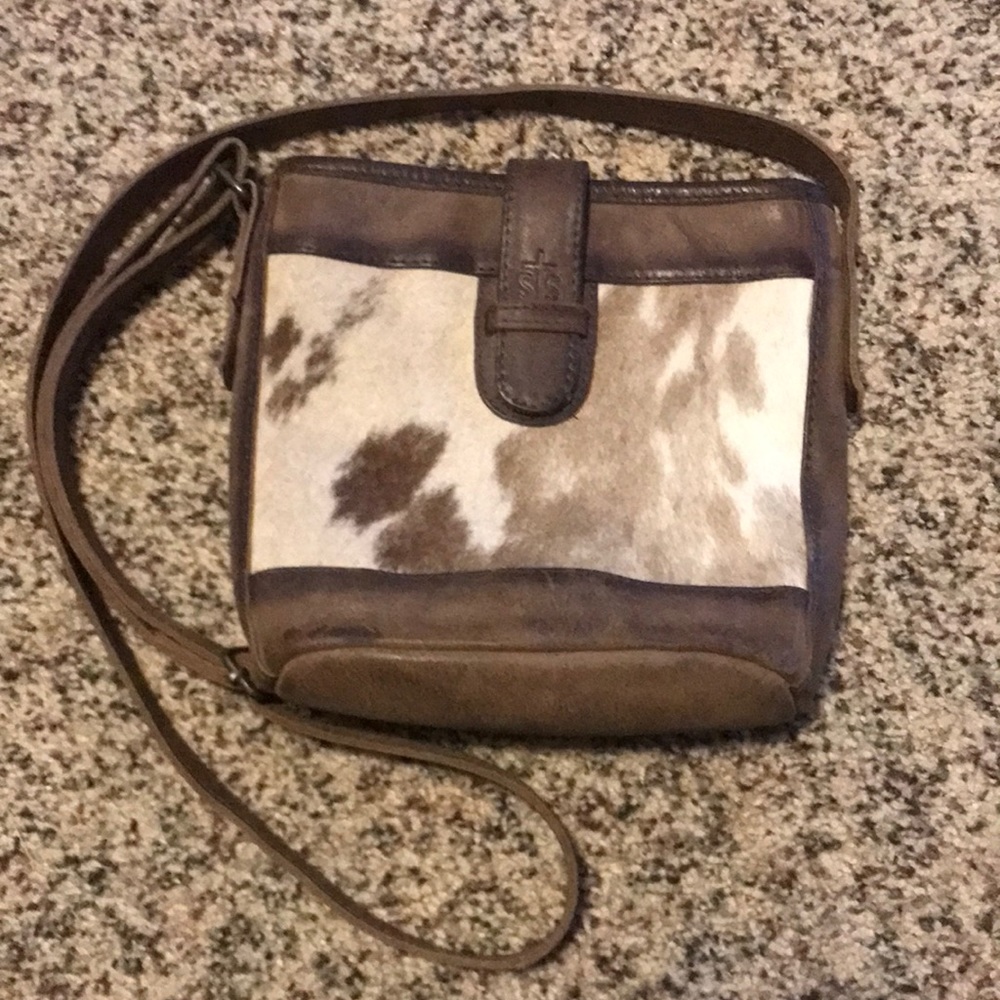 STS cowhide cross body purse